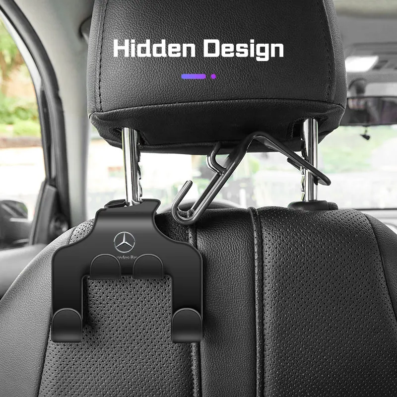 مسند رأس السيارة المزدوج السنانير شماعات لحقيبة المقعد الخلفي هوك لمرسيدس بنز مايباخ S400L S450 S480 ABC CLE CLA GLB AMG W205