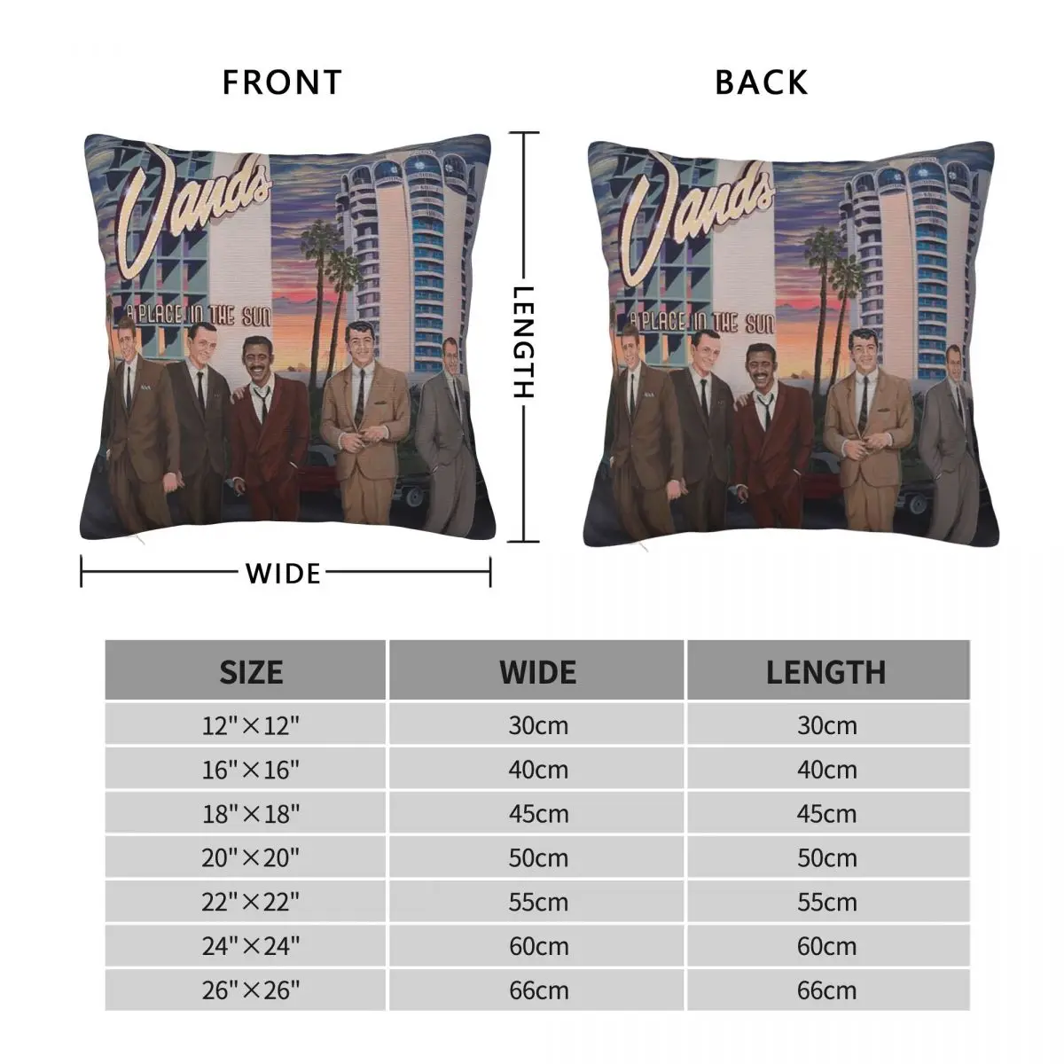 Rat Pack At Circa Resort & Casino Pillowcase Polyester Linen Velvet Creative Zip Decorative Pillow Case Bed Cushion Cover 18