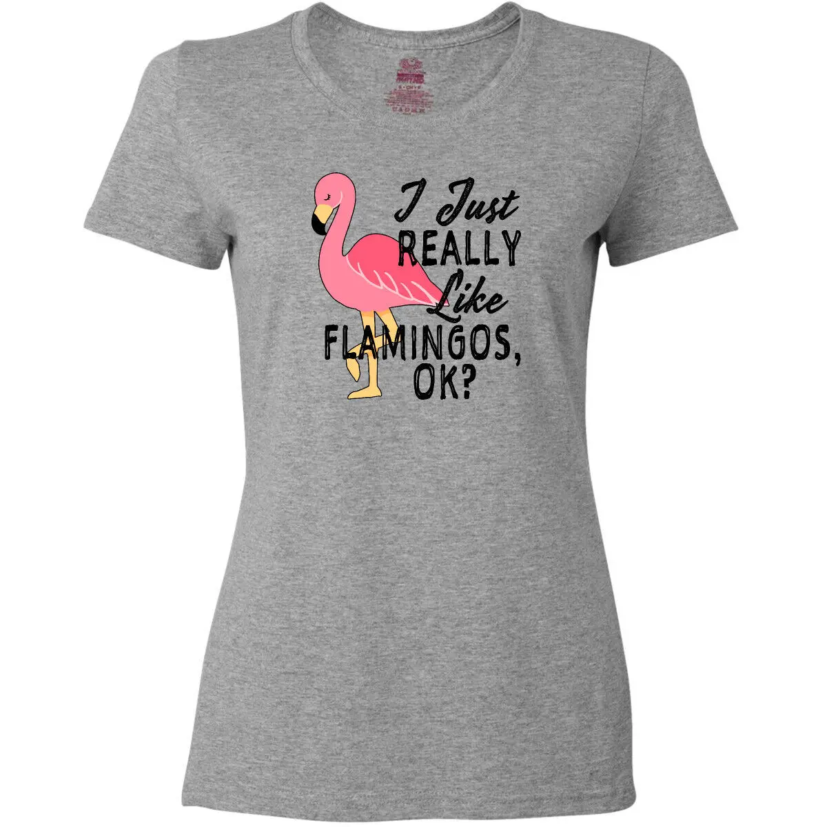 Inktastic I Just Really Like Flamingos Ok With Pink Flamingo Women's T-Shirt