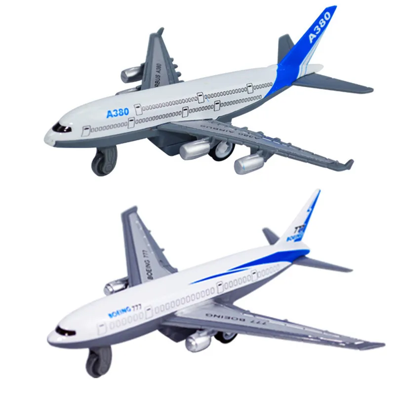 2Pcs/Box 13CM Simulation Metal Aircraft 1:400 Aluminium Airliner Model Toys Collectible Alloy B777 A380 Plane For Boys Kids Gift