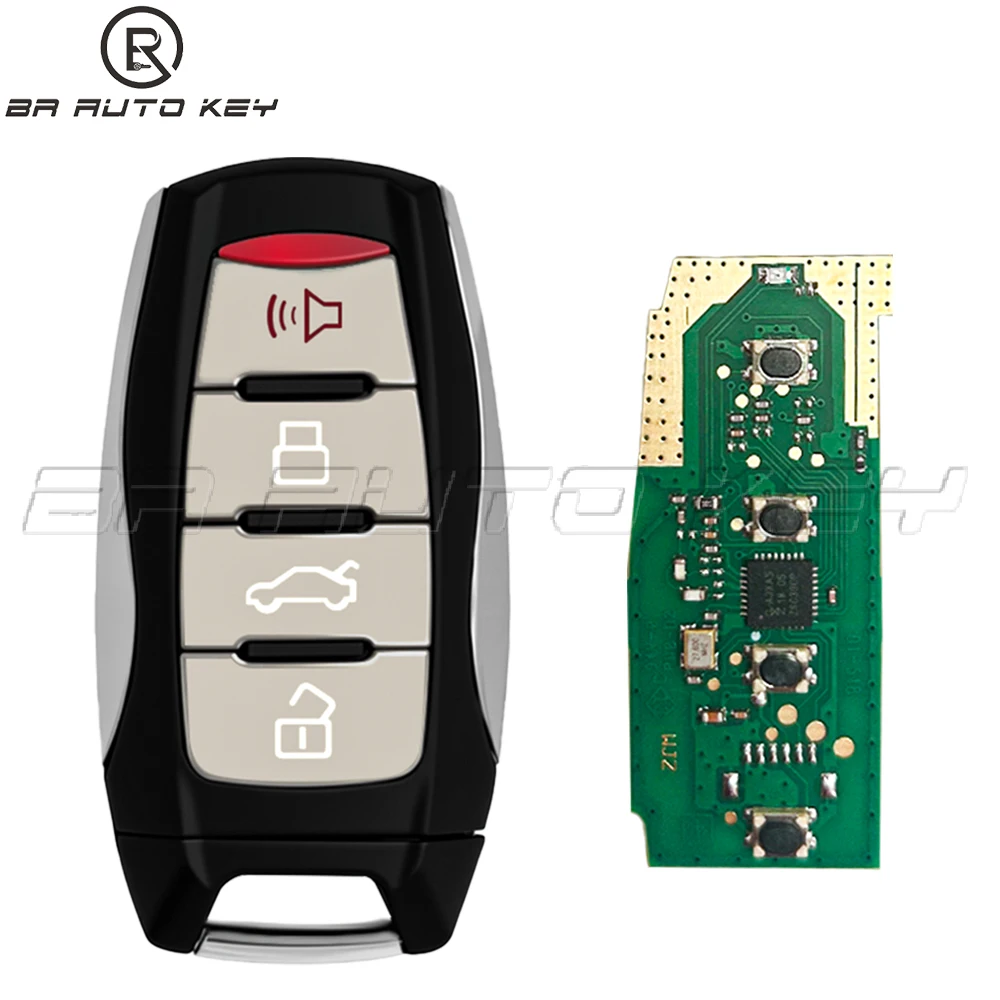 Fob Kunci Remote Mobil 4 Tombol untuk Great Wall Haval Jolion F7 F7X H2S H4 H6 2018 2019 2020 2021 433Mhz ID47/ID4A Chip