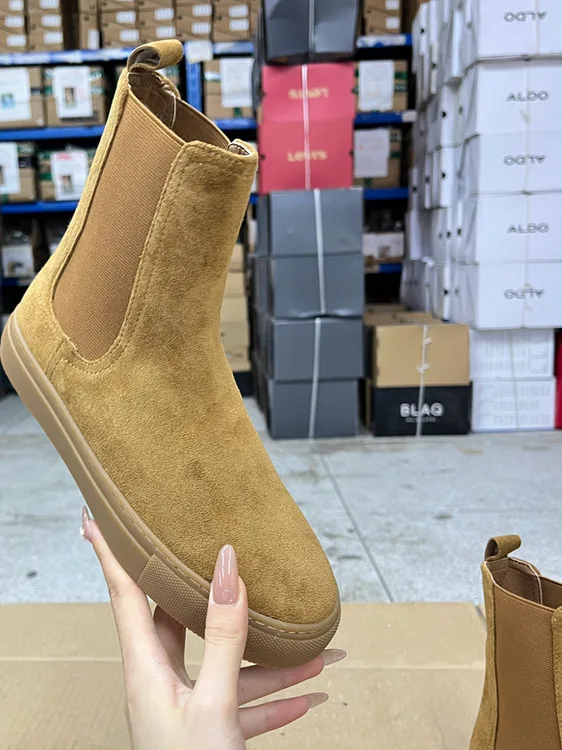 

Ботинки с круглым носком из натуральной кожи внутри и снаружи, повседневная модная новая обувь на плоской подошве, повседневная уличная одежда