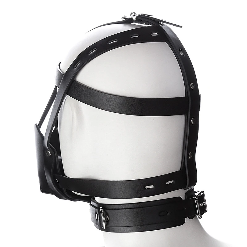 New PU Leather Harness BDSM Bondage Harness Gag Gay Mouth Mask with Ball Mouth Gag Fetish Salve Restraint Sex Toys for Couples