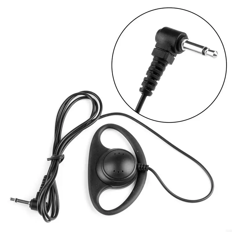 J1HD 3,5 mm conector en forma D escucha auriculares para radios bidireccionales Walkie Radio
