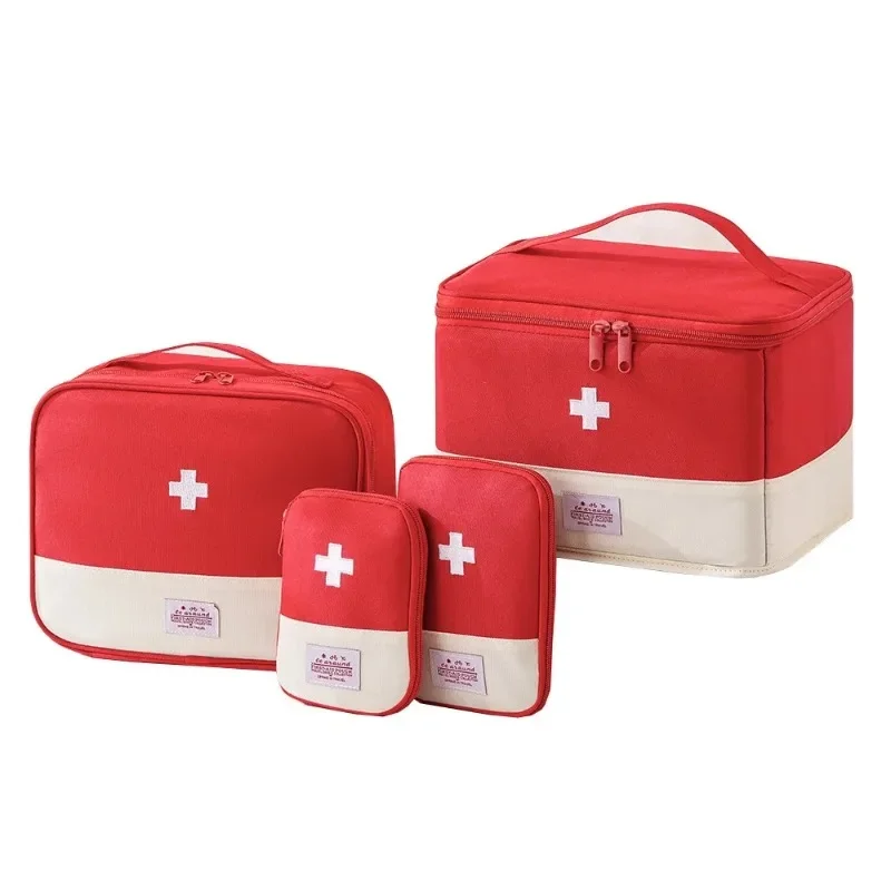 Kit de primeiros socorros portátil sacos medicina médica grande saco de armazenamento bolsa acampamento emergência casa ao ar livre alça viagem saco organizador