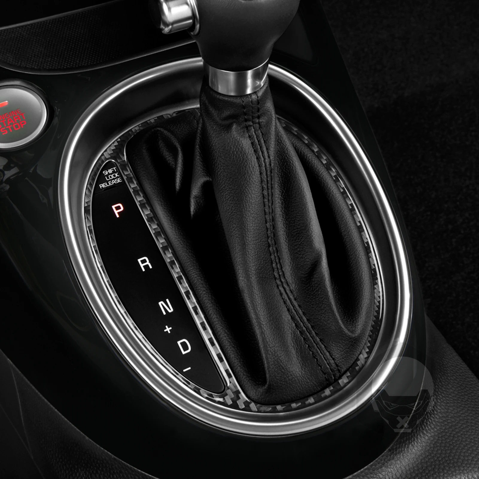 Real Carbon Fiber Car Accessories Gear Shift Frame Trim Cover Soft Sticker For Kia Soul 2014 2015 2016 2017 2018 2019
