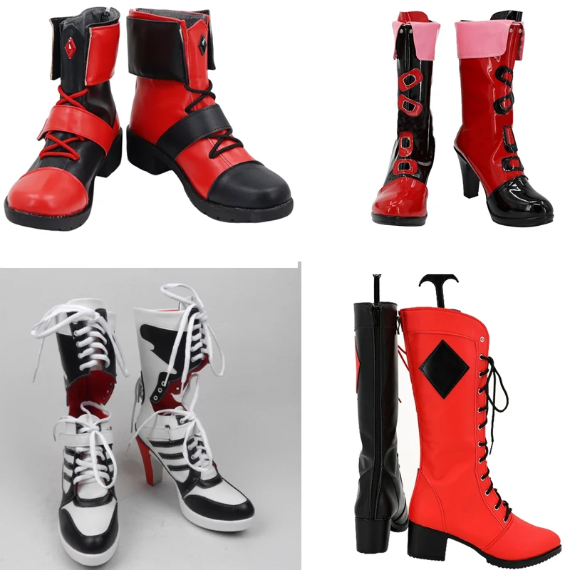 Clown Princess Harleen Shoes Scot Cosplay Boots High Quality MEN WOMEN  Custom-made