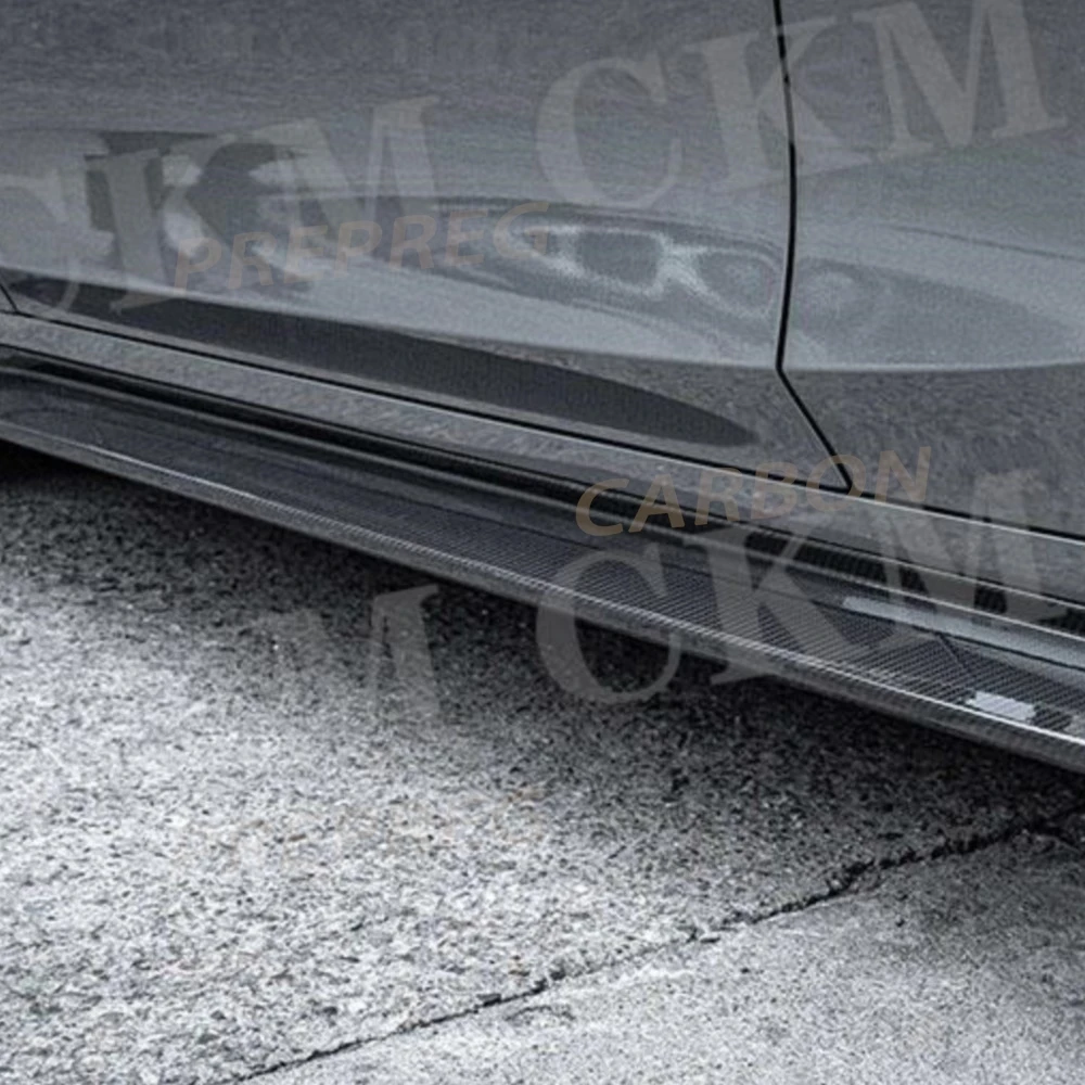 

Prepreg Dry Carbon Side Skirts Extension Body Panel Lip Splitter Winglet Car Accessories for BMW 3 Series G80 M3 Sedan 2021 +