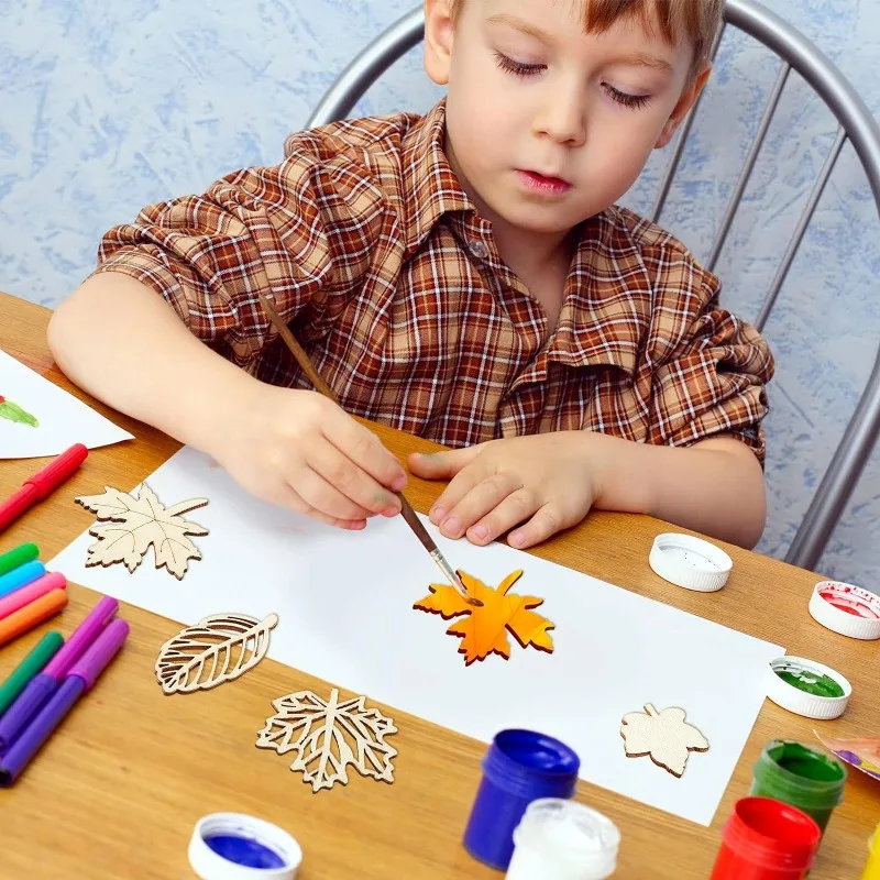 

20 шт. необработанные деревянные вырезы, кленовые листья, деревянные поделки, осенние листья, форма, поделки, осенний лист для поделок своими руками, бирки на День благодарения