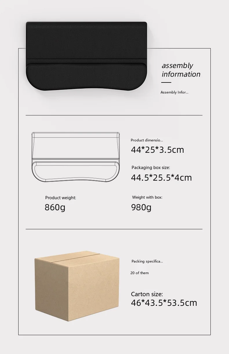 Ergonomischer Tastaturständer mit Silikon-Handballenauflage, Neigbarer Desktop-Ständer für Mechanische Tastaturen, Büro und Gaming, Schwarz-Grau – Detail 10
