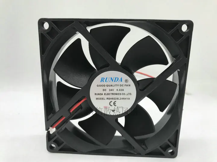 RUNDA RSH9225L24N41A DC 24V 0.32A 90x90x25mm 2-Wire Server Cooling Fan