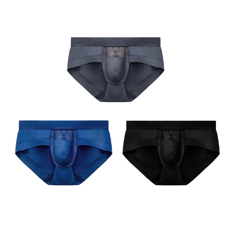 

3pcs Men's briefs U convex pouch mode sexy breathable youth antibacterial low waist bottoms