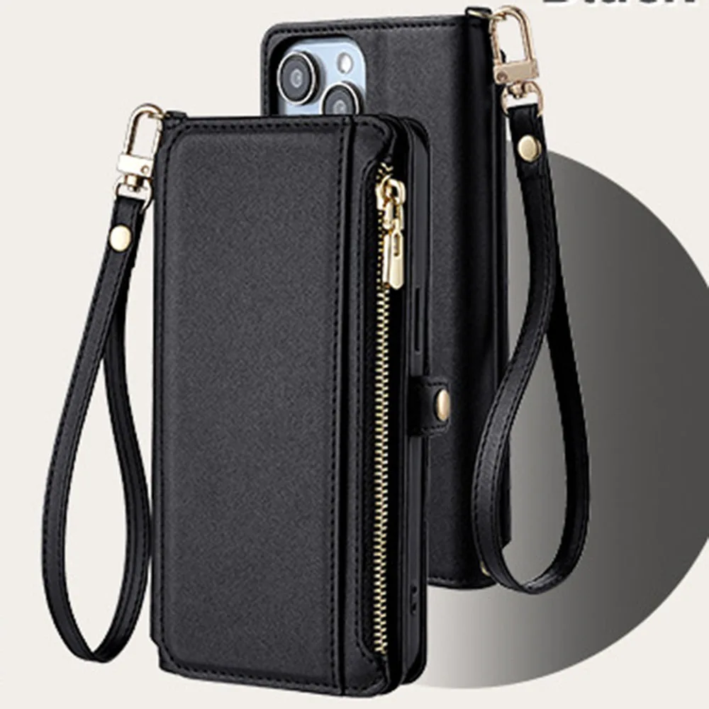 

Zipper Wallet Case For Tecno Pova 5 Pro 6 Neo 4G Luxury Crossbody Leather Multi 7 Cards Handbag Flip Cover For Pova 6 Pro 5G