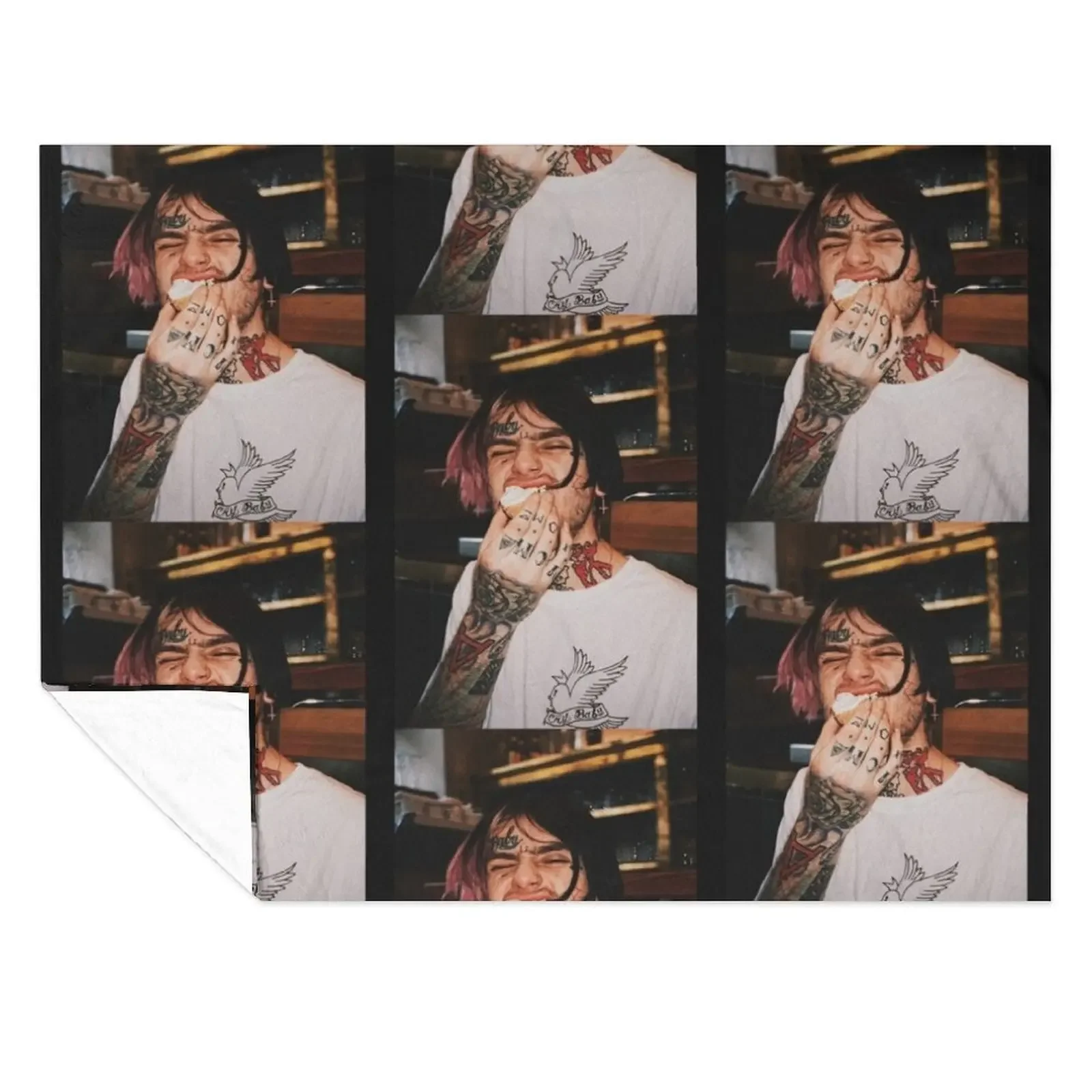 

Lil Peep Throw Blanket anime Picnic Stuffeds Soft Plaid Blankets