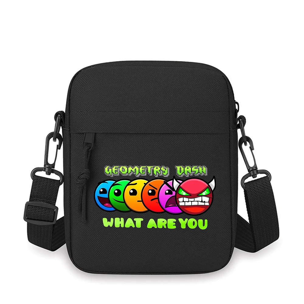 Faces of game,various emotions Men Crossbody Bag Single Shoulder Women Cartoon Anime Film Printing Design Unisex