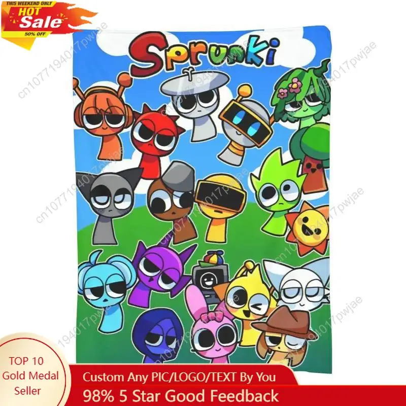 

Sprunki Blanket Super Soft Cozy Throw Blankets for Couch 50x60 Inch Multiple Sizes Bedspread Custom blankets