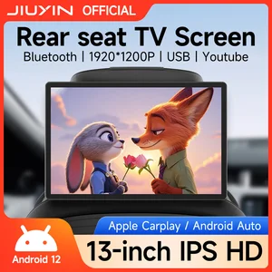 New 13.1 inch Android 12 Car Headrest Monitor IPS TV Display Wireless CarPlay Auto Car Rear Seat Screen Video Player 10 inch