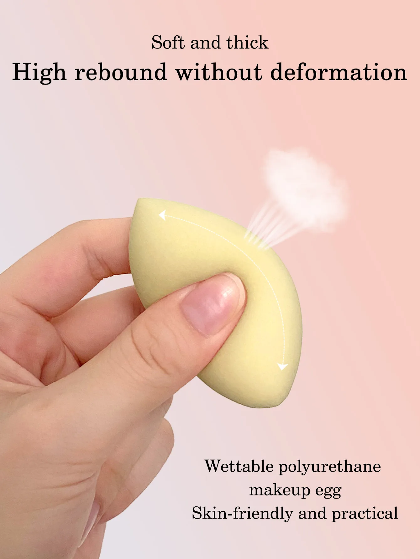 مجموعة منتفخة من مسحوق إسفنجة القرع الزيتوني الملون من الدرجة العالية لا تأكل مسحوق جاف ورطب مكياج تجميل مزدوج الاستخدام