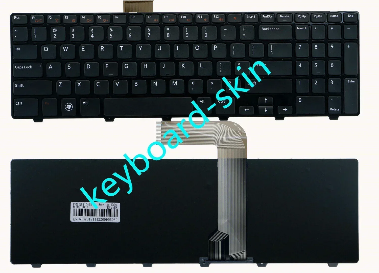 New US Keyboard Black For Dell Insprion 15R N5110 M5110 M511R M501Z MP-10K73US-442 4DFCJ 04DFCJ NSK-DY0SW V119625AS laptop