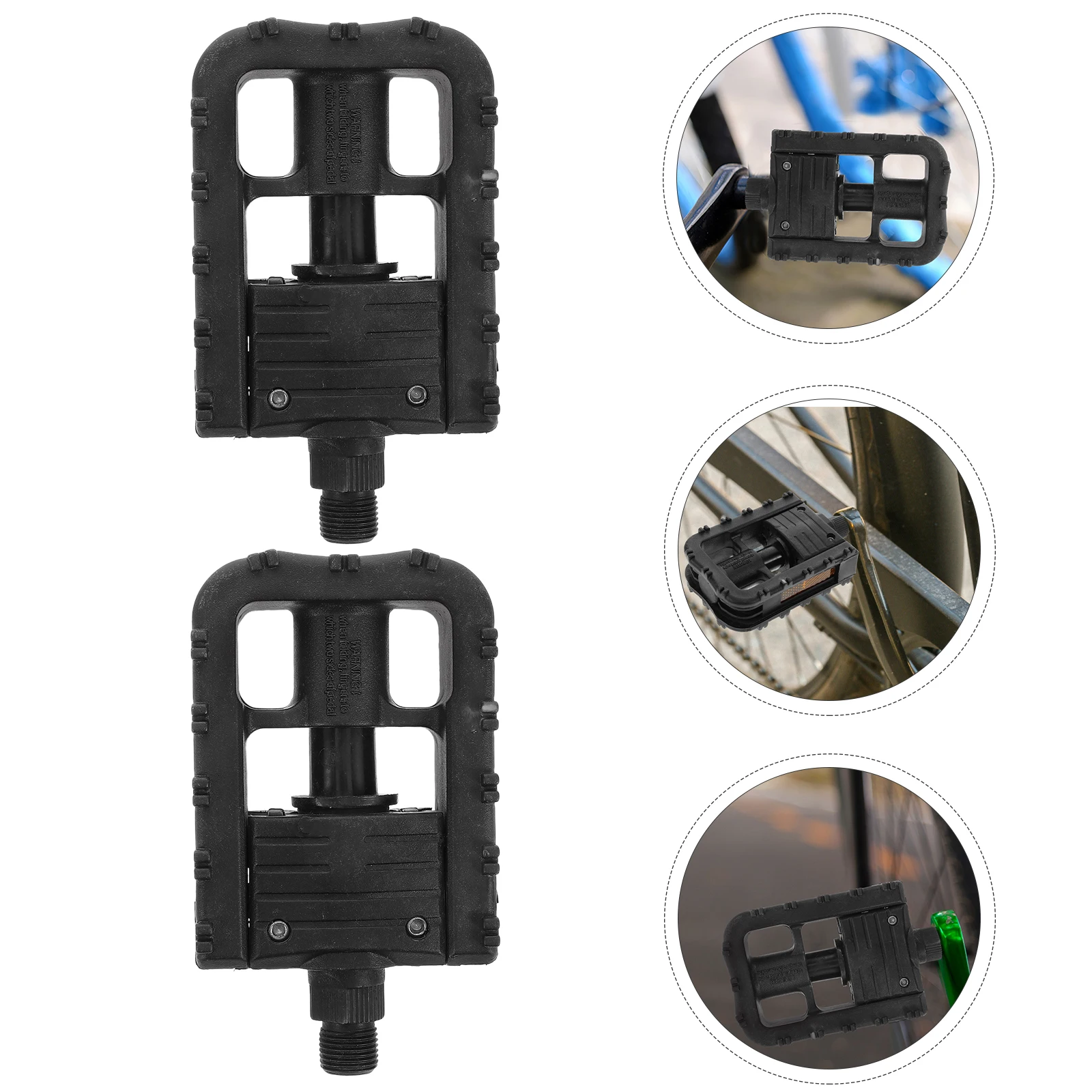

2pcs Foot Pedal Bearings Foldable Nonslip for Mountain Plastic Reflectors Wide Platform Downhill Commuting