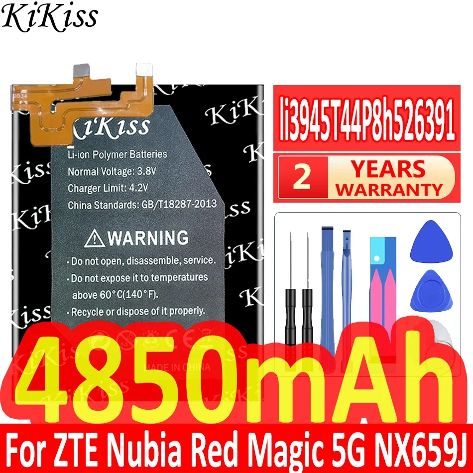 4850mAh KiKiss Powerful Battery Li3945T44P8h526391 For ZTE Nubia Red Magic 5G NX659J Mobile Phone Batteries