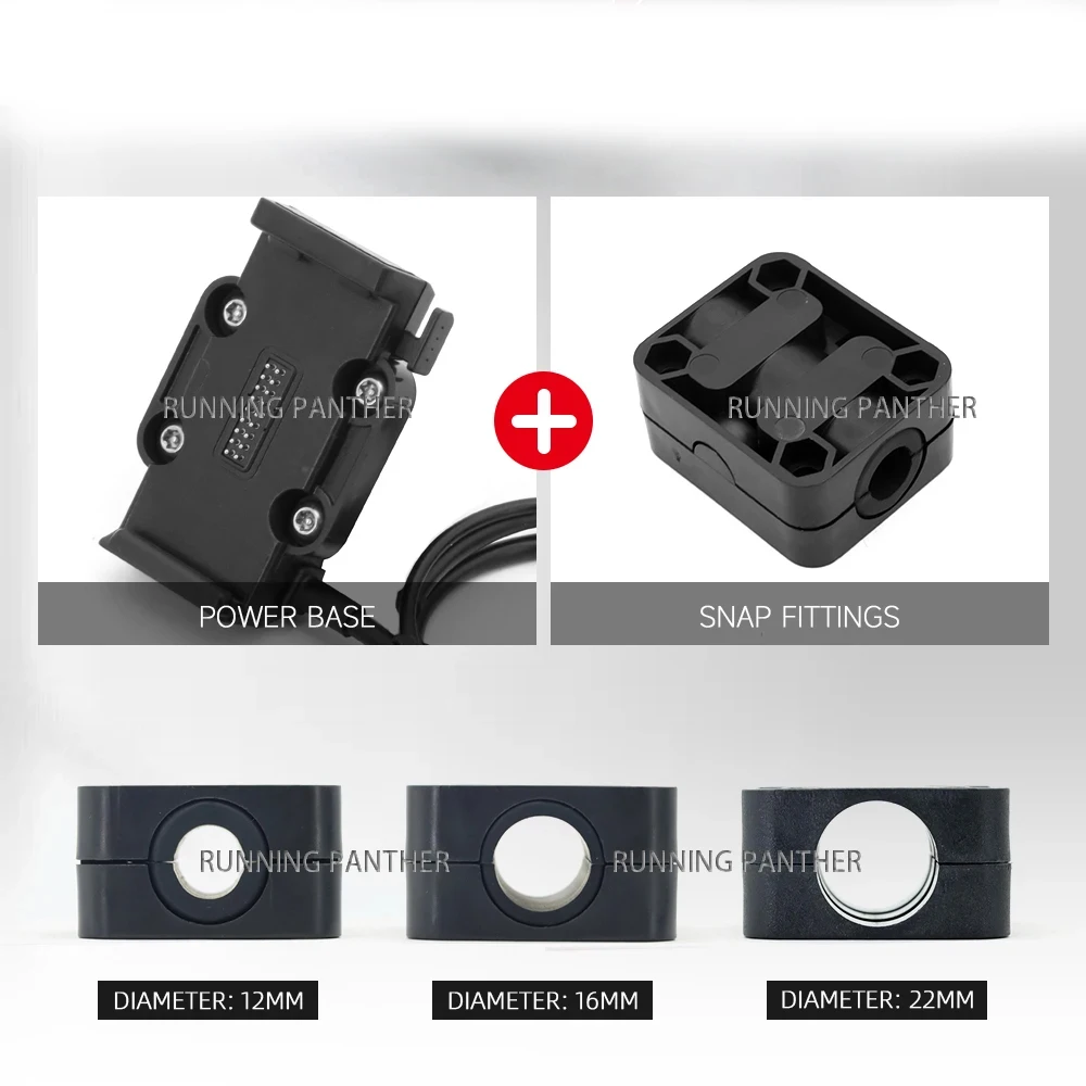 Phone Navigation Bracket Power Supply Wireless Charing 12mm/16mm/22mm Roll Bar Base For BMW R1300GS R 1300 GS r1300gs