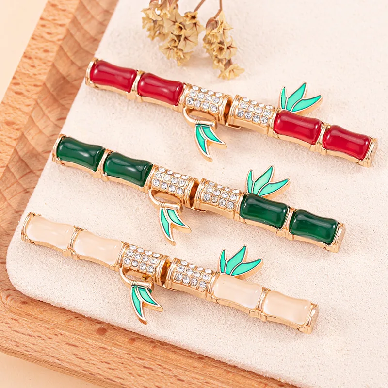 10pcs/Pack New Chinese Style Bamboo Knot Metal High-end Feeling One Line Buckle Plate Buckle Cheongsam Accessories