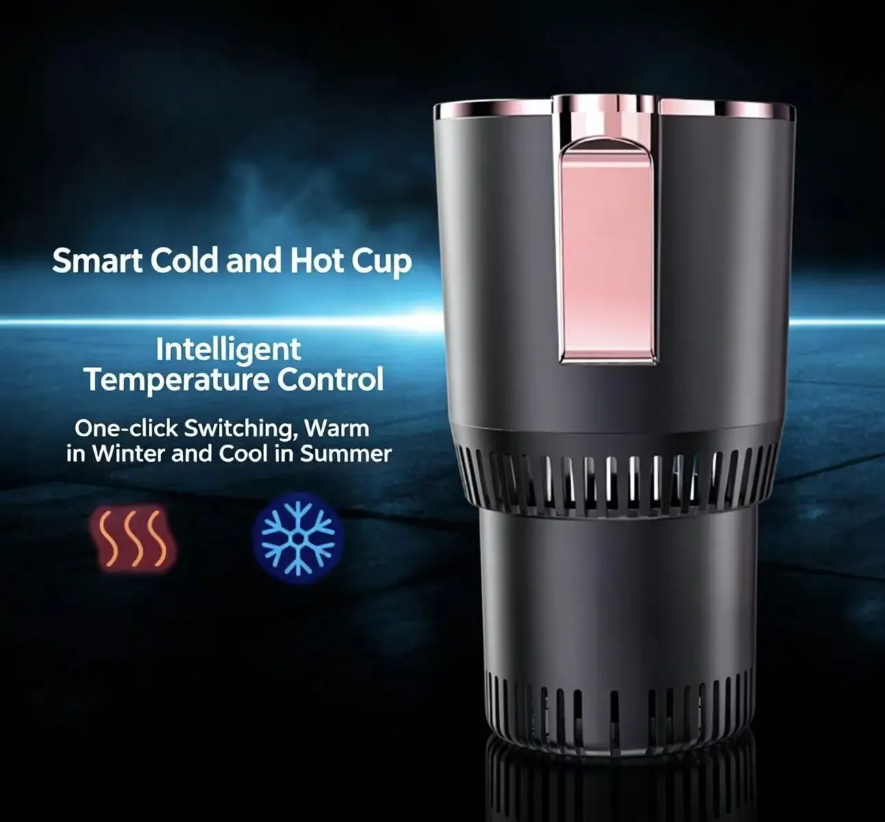 Car Intelligent Quick Cooling Cup Dual Use Rapid Freezer Holder Mini Fridge Heating And Cooling Cup for Hot And Cold Beverages view 3