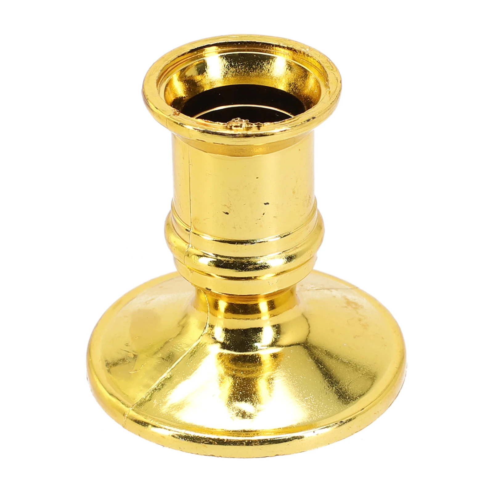 2pcs Gold Pillar Candle Base Vintage Taper Candle Holders Romantic Dinner Party Table Decoration Wedding Candle Holder