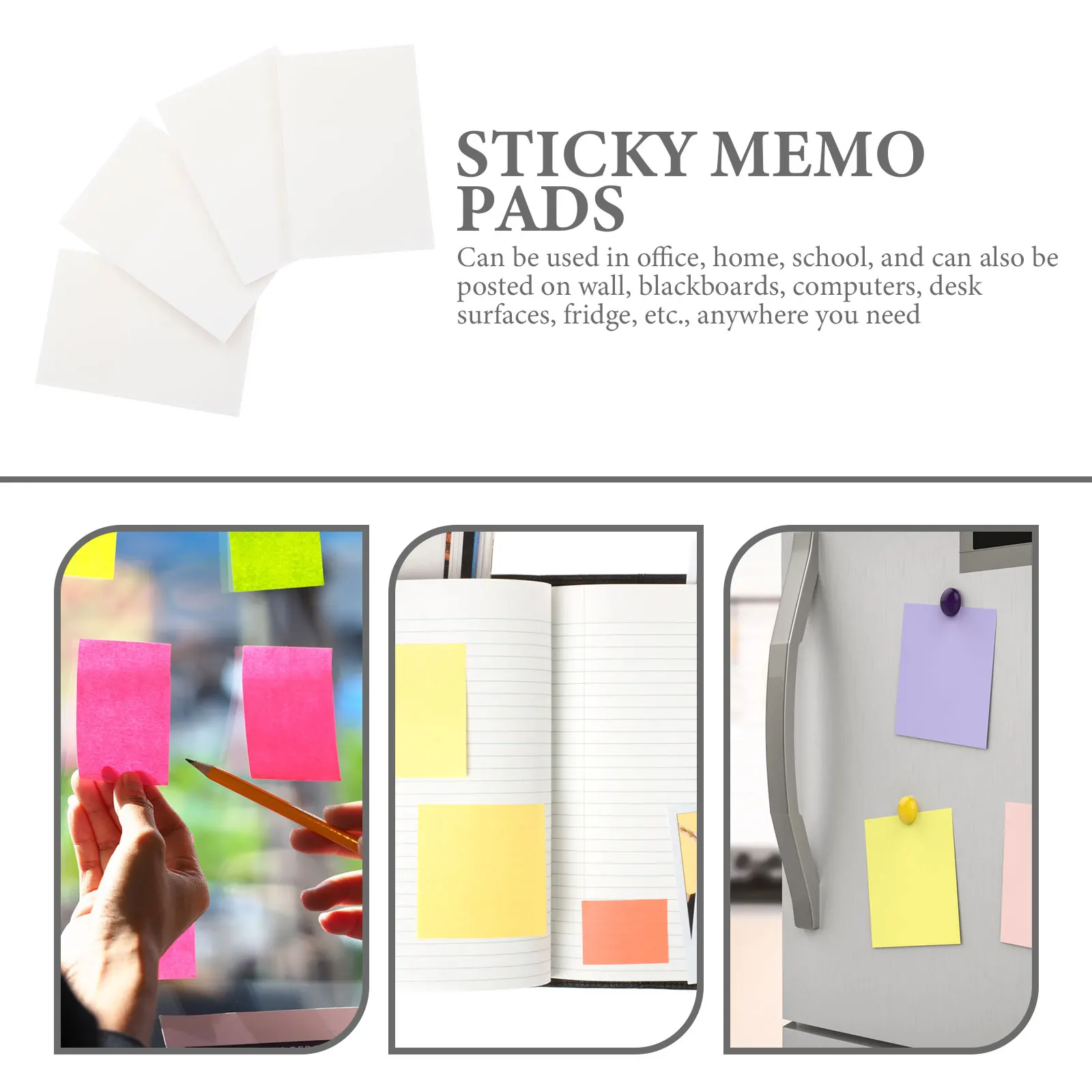 

10 Pcs Note Pads Transparent Index Sticker Clear Message Reminders Writing Plastic Memo Notes Notebook White