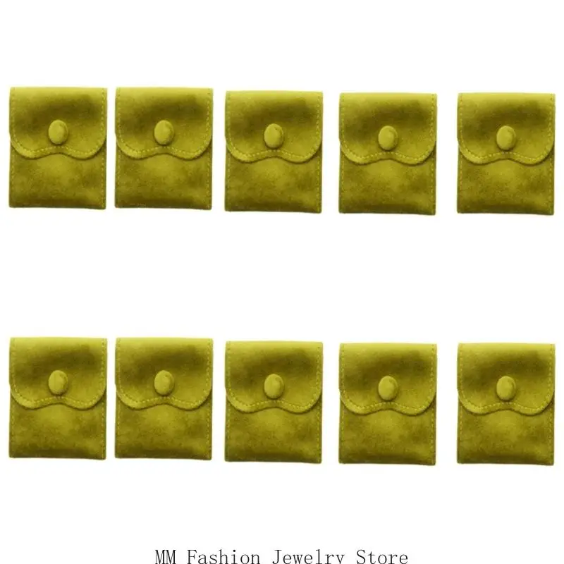 10-Pack Jewelry Storage Pouches with Gentle Fabric Contact and Access D0UB