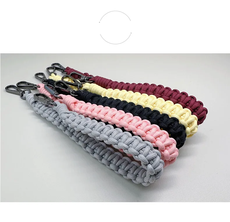Rope Strap Braided Lanyard Metal Keyring Cellular String Universal Mobile Phone Shoulder Strap Premium Bag Landyard Accessories