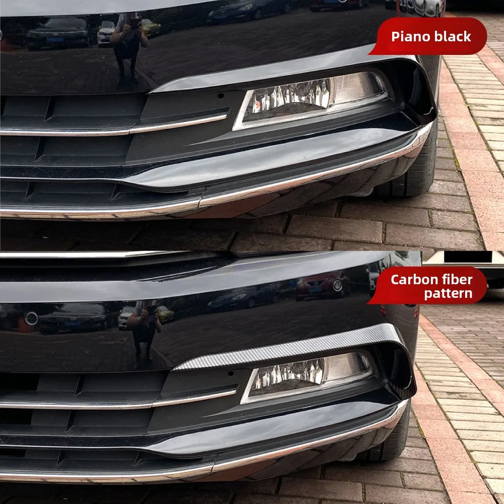 

Глянцевый черный карбоновый вид, передний бампер автомобиля, сплиттер, боковой спойлер, вентиляционное отверстие, ветровой нож, комплекты кузова для Volkswagen Passat B8 2017-2019