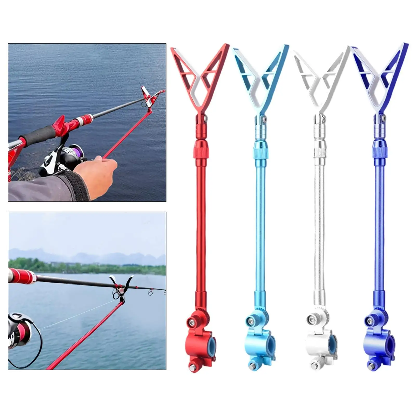 Fishing Rod Holder Pole Stand Bracket Support Retractable Quick Installation Portable Fishing Tackle Pole Rack Stand for Bank
