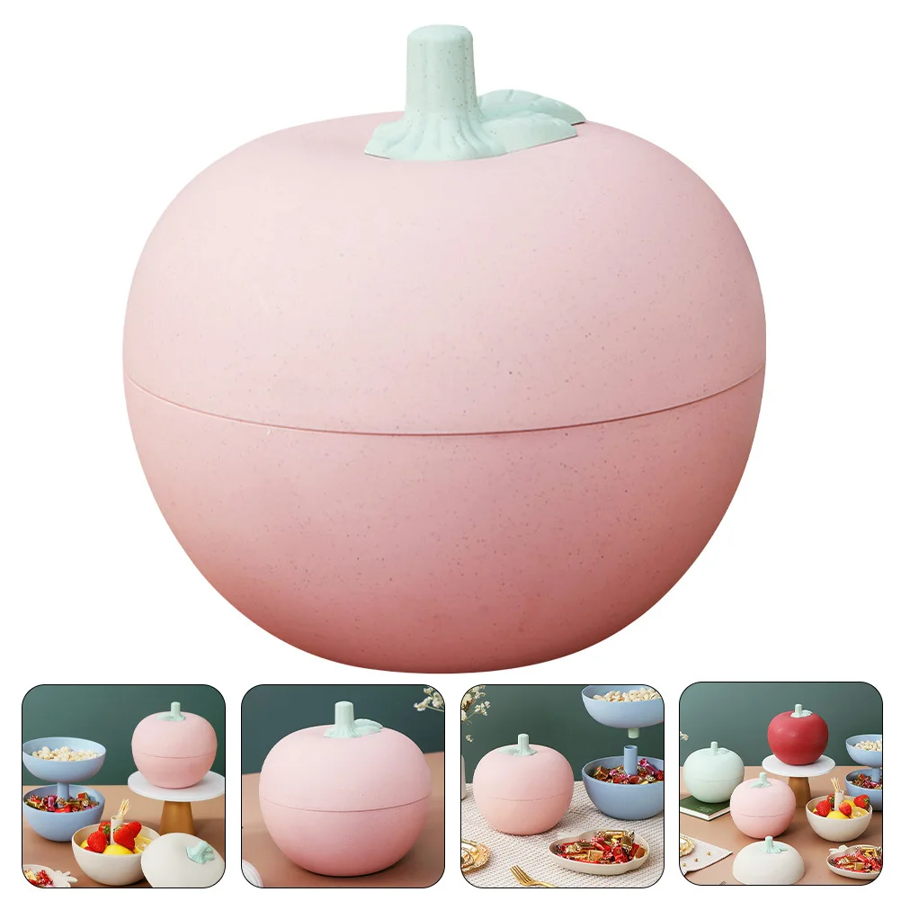 

Apple Shape Fruit Tray Premium Snack Container for Candy Dried Fruits Nuts Large Capacity Multi Use Serving Plate Ideal Kitchen