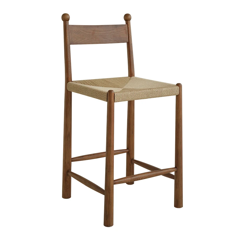 

Stylish, simple and atmospheric Nordic bar furniture Modern solid wood frame high pole stool chair