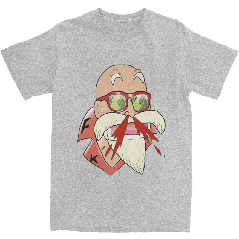 Casual Master Roshi anime funny T-shirts men women's 100% cotton tees shirt printed clothes