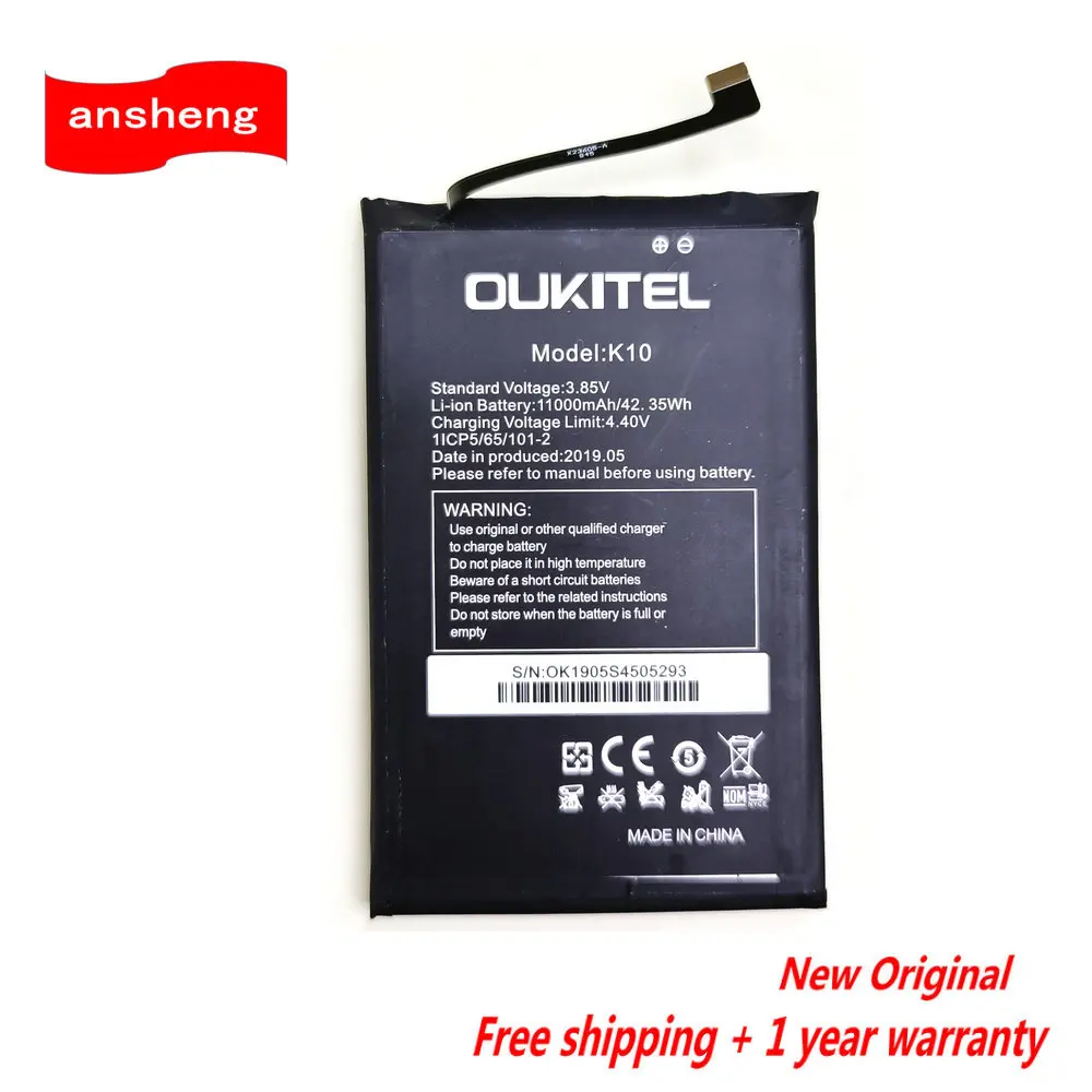 

New Original 11000mAh K10 Battery For Oukitel K10 Cell Phone