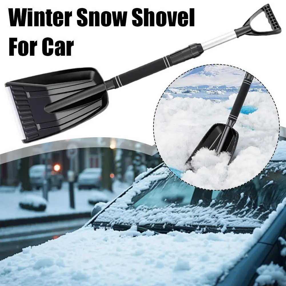 Portable Snow Shovel Removable Thickened Snow Removing Tool Hand Manual Non-slip Shovel Shovel Removal Non-freezing Snow Z2Y5