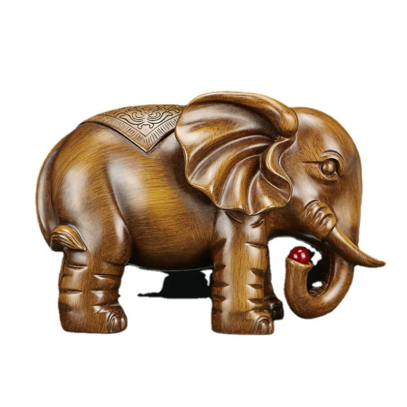 Resin Lucky Elephant Figurines Rich Animals Ornaments For Desk Bookcase Wine Cabinet Living Room Decoration Feng Shui