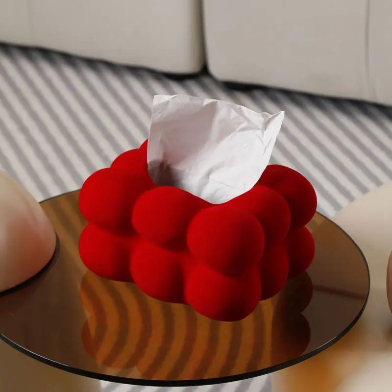 

Коробка для салфеток из камня, сахара и тыквы, домашняя гостиная, креативная керамическая коробка, красная коробка, туалетная бумага, салфетка для обеденного стола