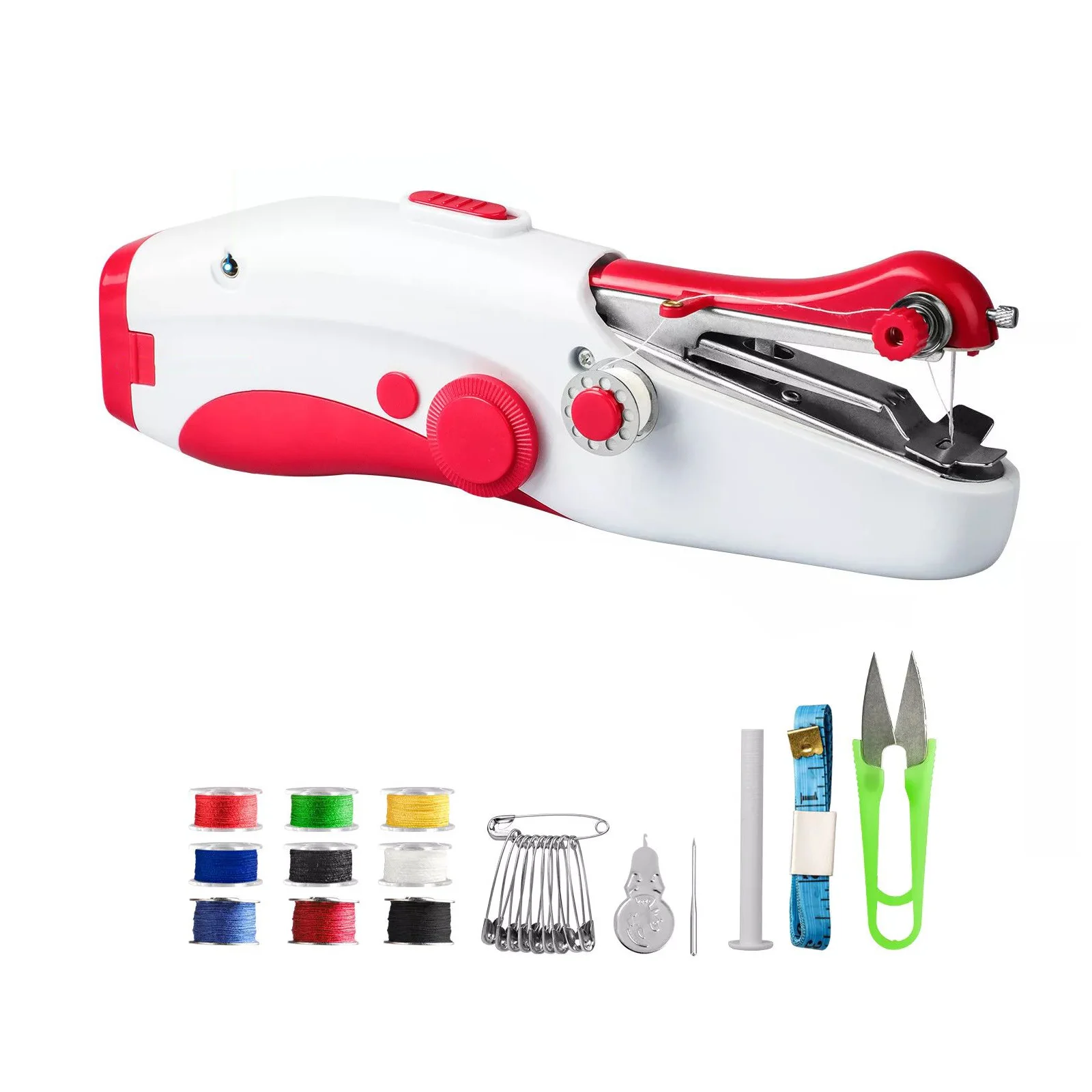Mini Sewing Machine Handheld Portable Electric Sewing Machine With Bobbin For Needlework Handwork Home Travel Sewing Accessories