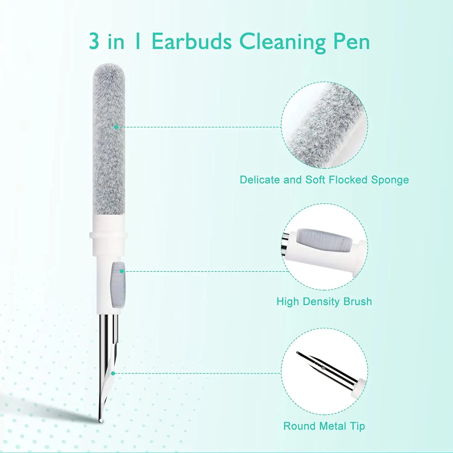 Cleaning Pen Bluetooth Headphones Compatible with Airpods Cleaning Set Cleaning Tool Cleaner Kit for Earbuds Charging Box Camera