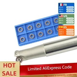 1PC EMR 4R/EMR 5R milling cutter 120-400mm Milling tool holder face milling cutter for carbide insert RPMT08T2 RPMT1003