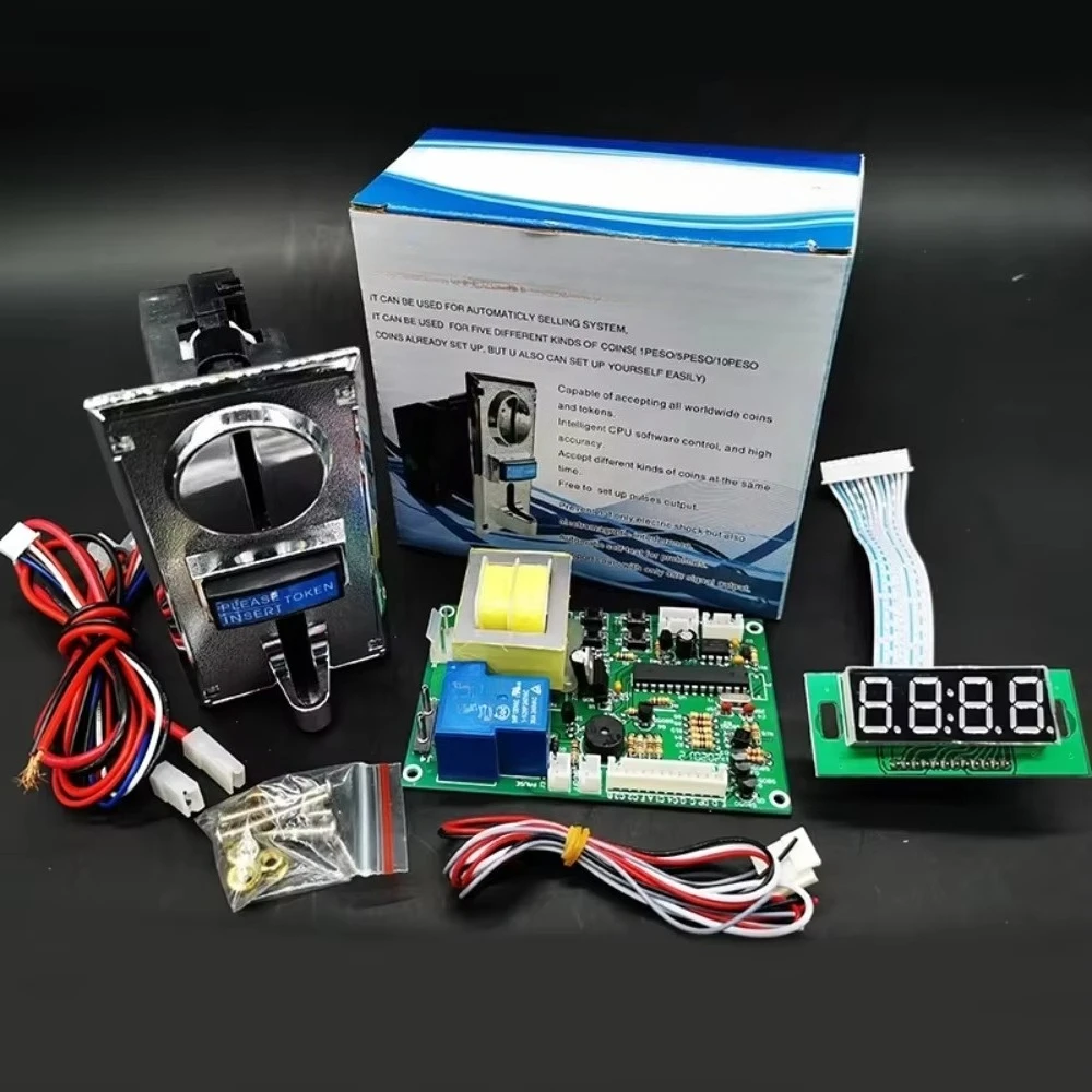 6 Value Multi-Coin Selector, JY-16 110V/220V Timer Control PCB Board for Arcade Game Machine