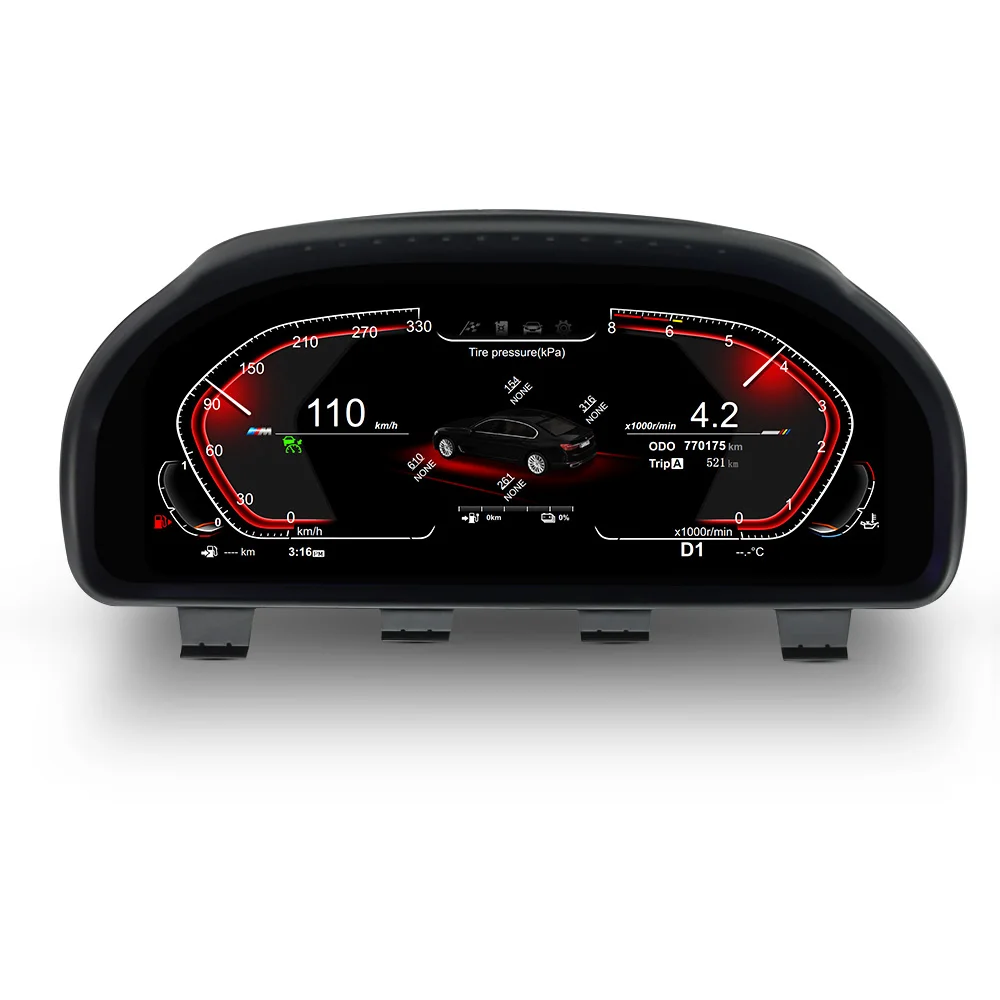 LCD Dashboard speedometer digital cluster for  GT F07 F10 F11 F18 F06 F12 F13 F01 F02 F03 F25 F26 F15 F16 LINUX System