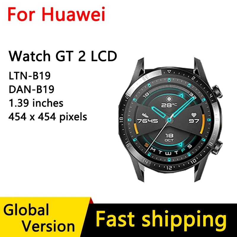 OLED For Huawei Watch GT2 GT 2 LTN-B19 DAN-B19 LCD Display Touch Screen Digitizer 42MM 46MM Display Replacement