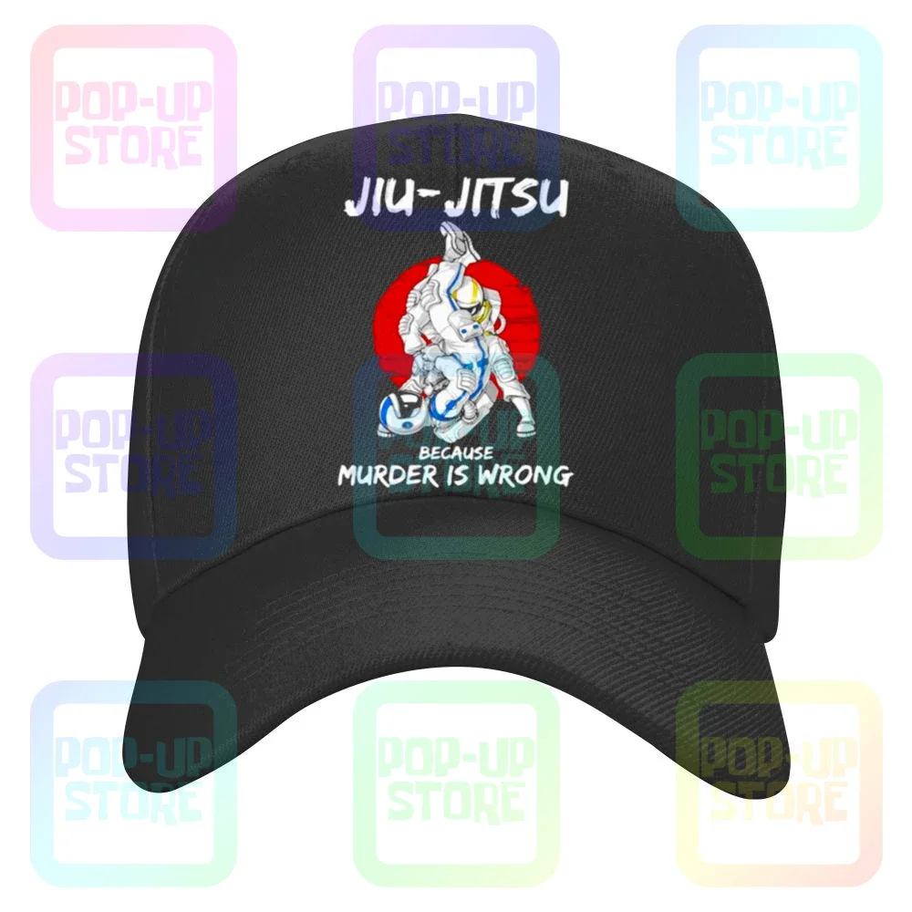 Jiu Jitsu Because Murder Is Wrong Astronaut Caps Baseball Cap