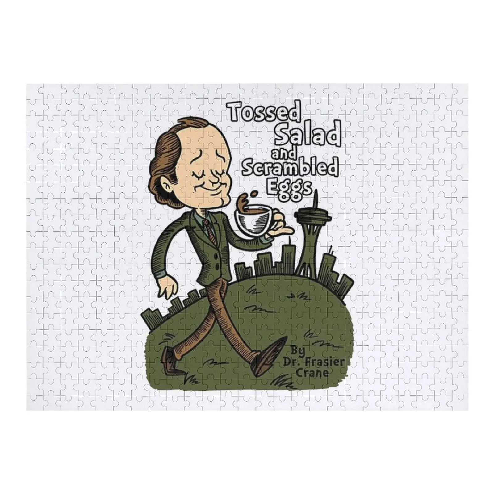 

Пазл с бросанием салата и перекрещенными яйцами Works Of Art Деревянный пазл на заказ