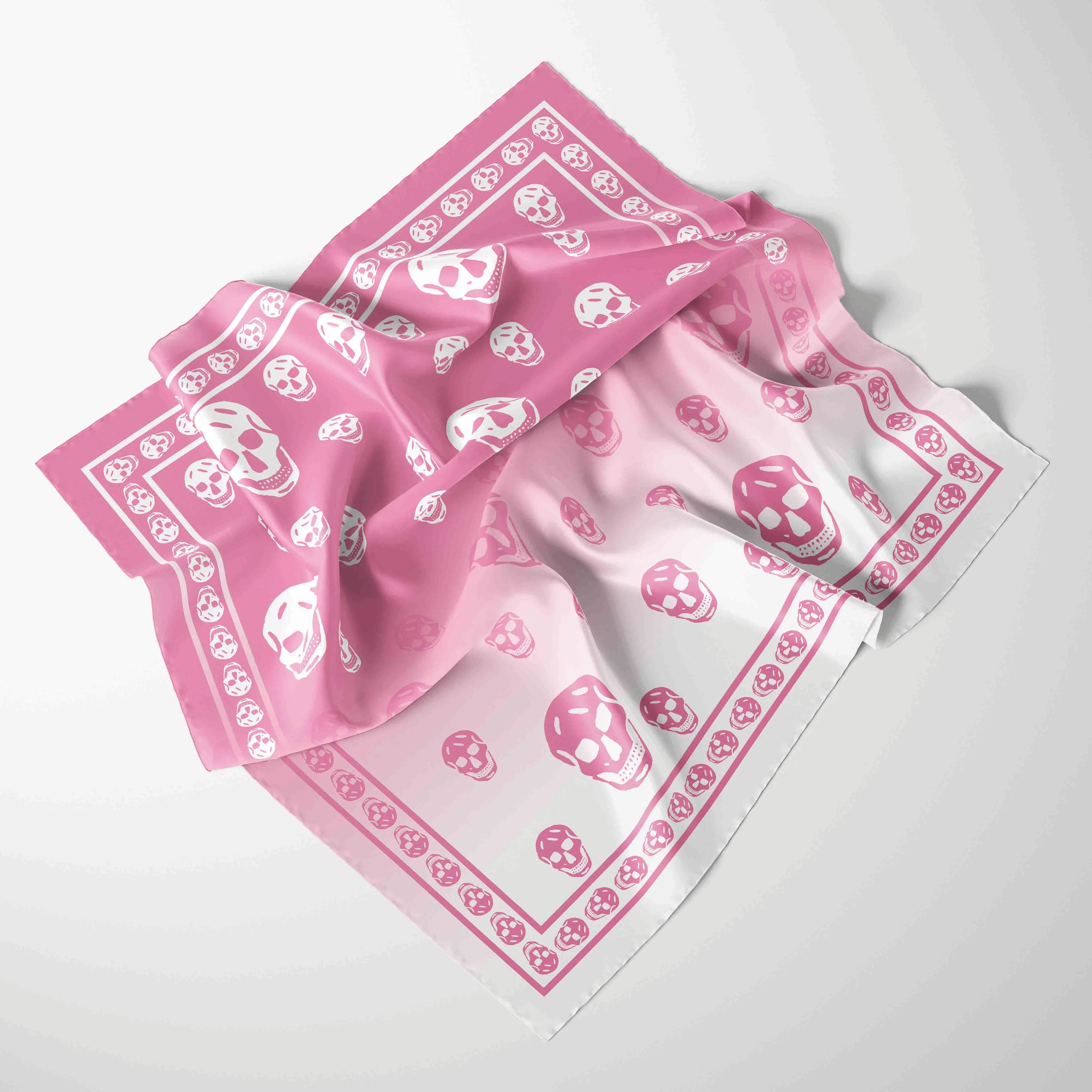 

Новейший шифоновый платок 70 см с модным принтом черепа, женский мягкий шарф-накидка, шелковый платок, шаль, мусульманский хиджаб